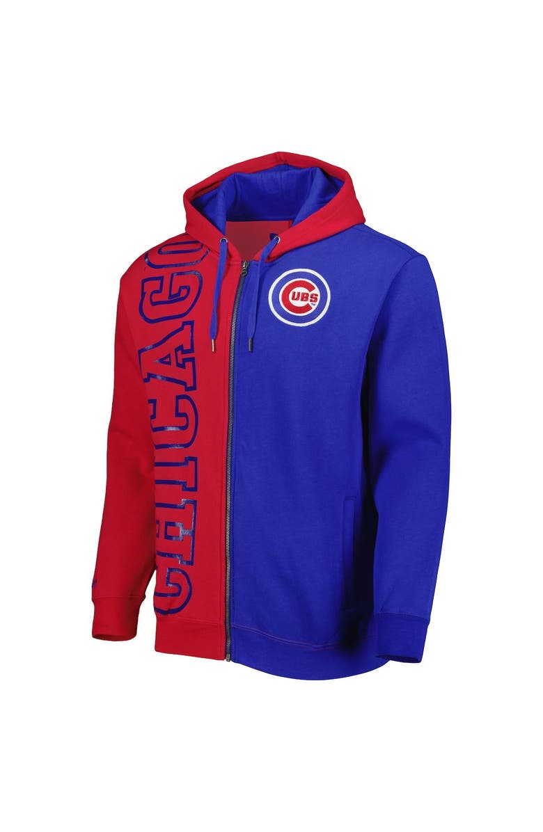 Mitchell & Ness Men's Mitchell & Ness Red/Royal Chicago Cubs Fleece Full-Zip Hoodie, Alternate, color, 