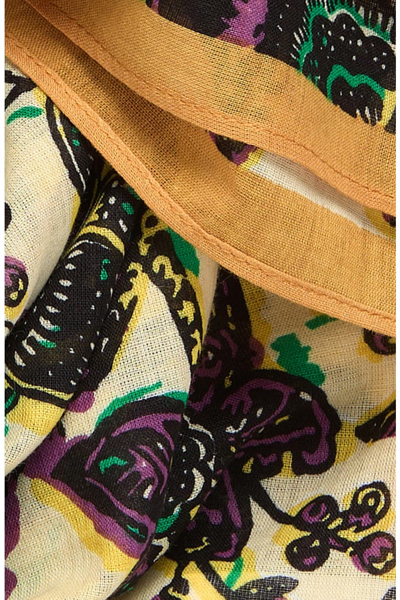 Floral Jungle Square Scarf, Alternate, color, BEIGE MULTI