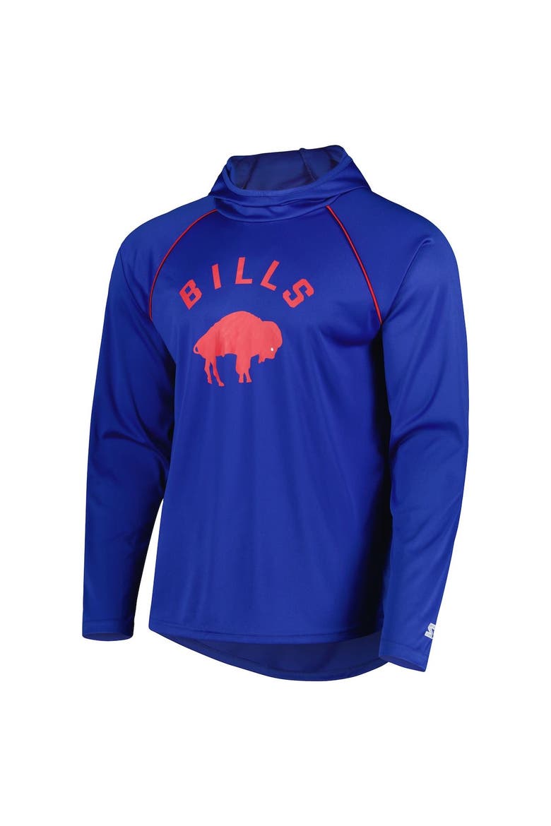 Men's Starter Royal Buffalo Bills Vintage Logo Raglan Hoodie T-Shirt, Alternate, color, Royal