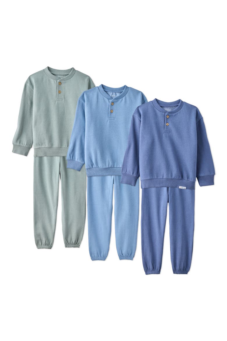 Kids' Jerry Henley Fleece Sweatsuit, Main, color, TERRA