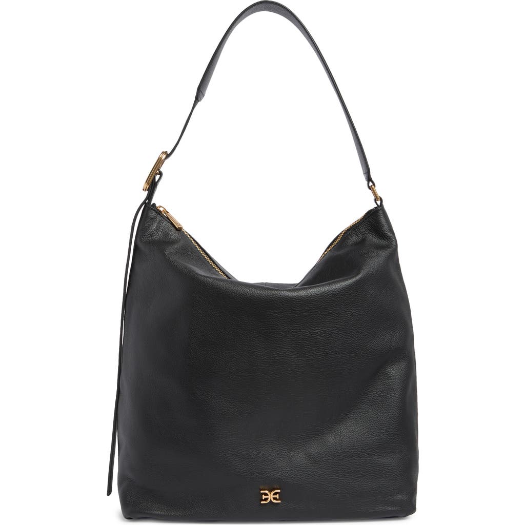Sam Edelman Kara Medium Buckle Hobo Bag In Black
