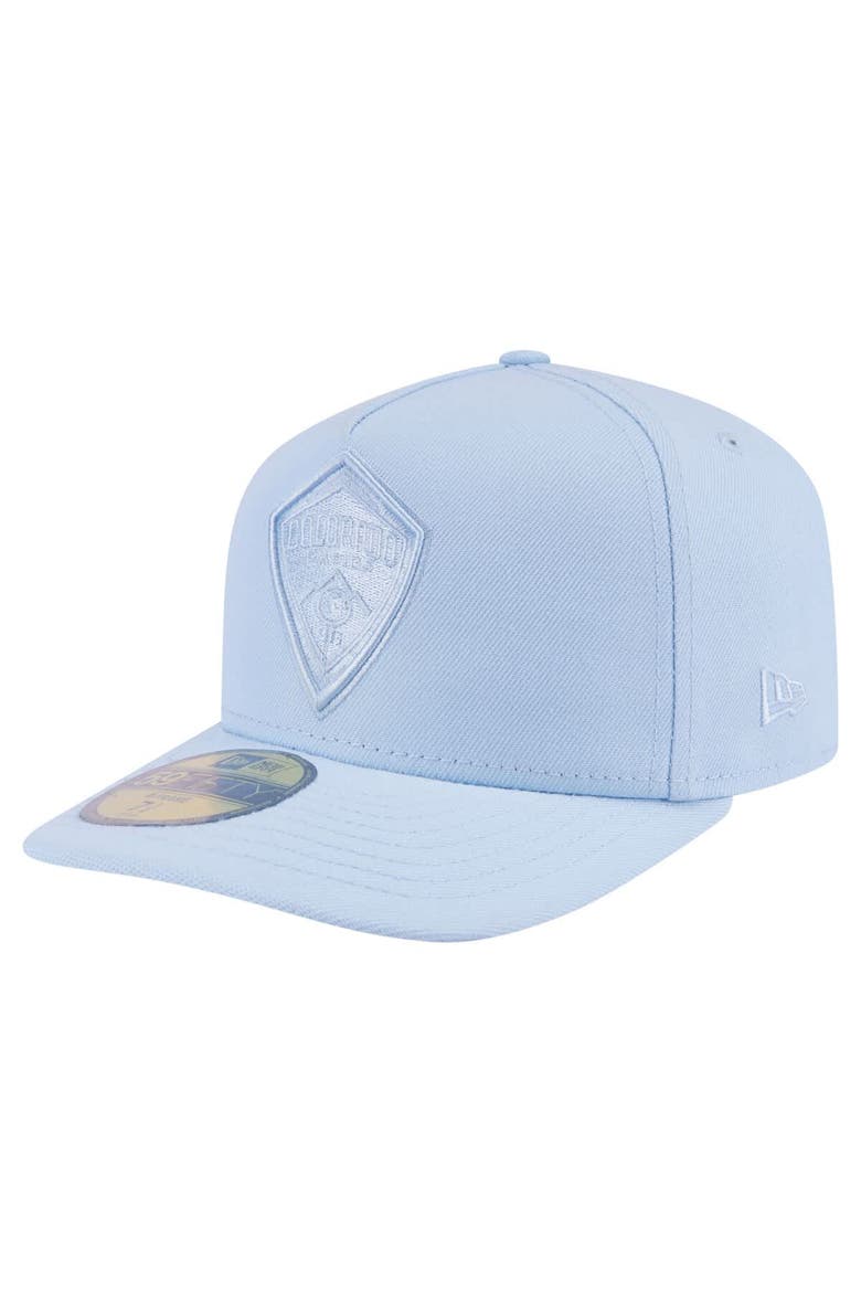 Men's New Era Light Blue Colorado Rapids Color Pack A-Frame 59FIFTY Fitted Hat, Alternate, color, Light Blue