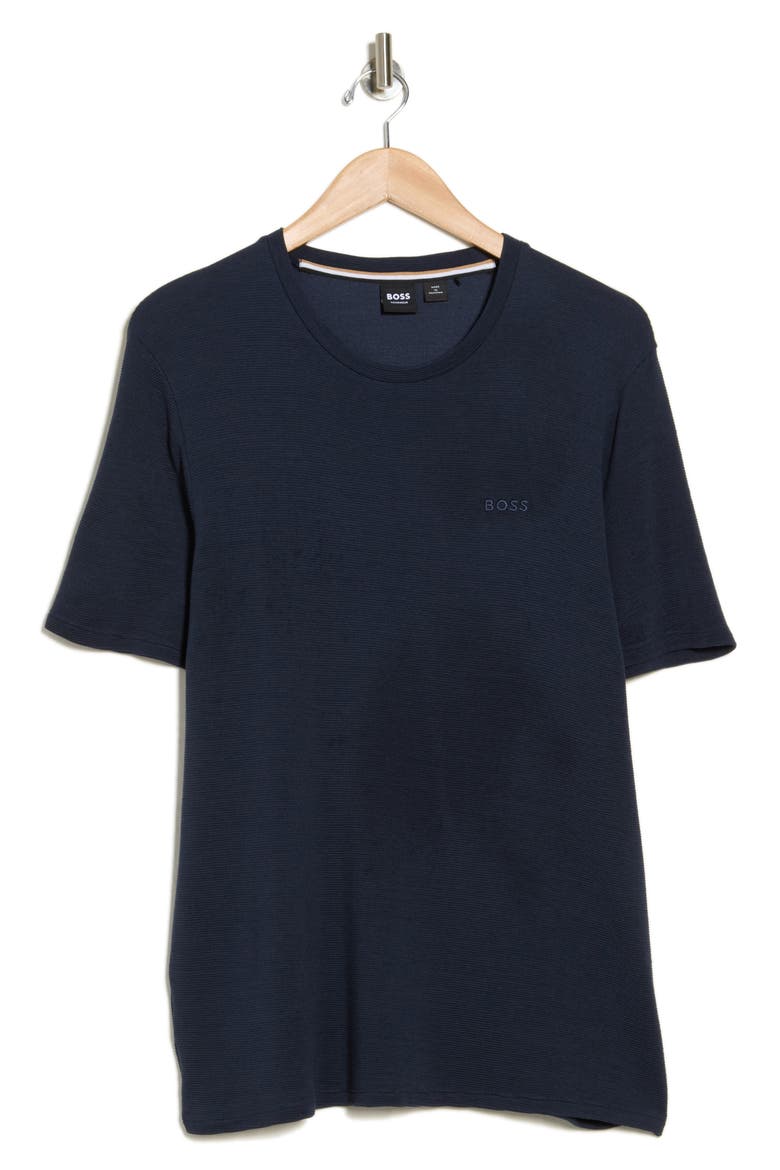 Ribbed Stretch Modal Pajama T-Shirt, Alternate, color, DK BU