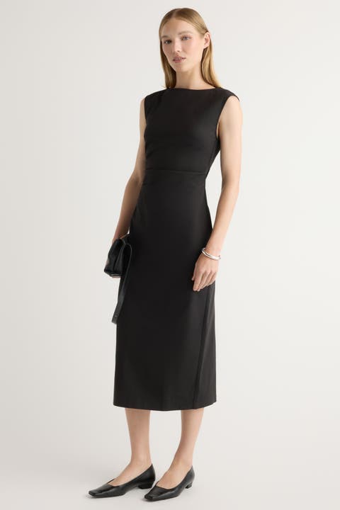 Inari Cotton Twill Boat-Neck Dress