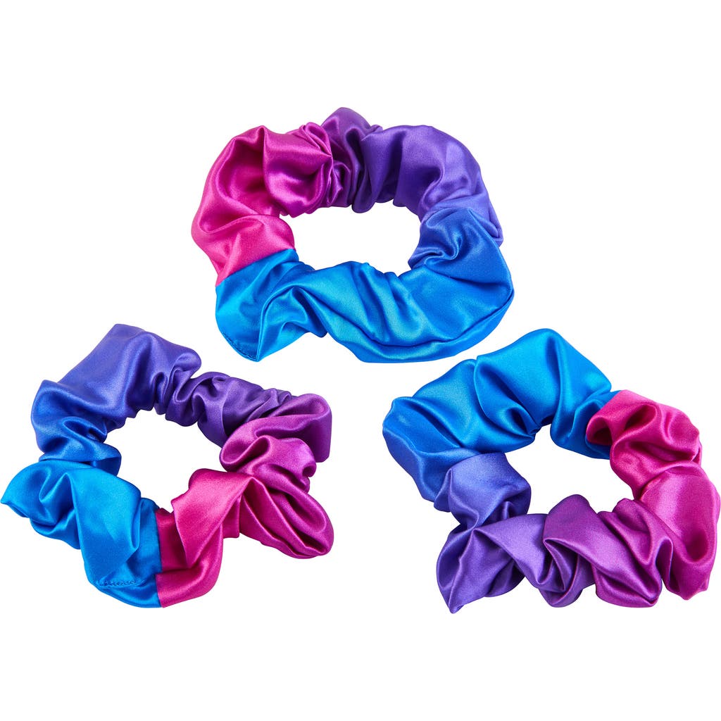 BLISSY 3-Pack Silk Scrunchies in Purple Ombre  product