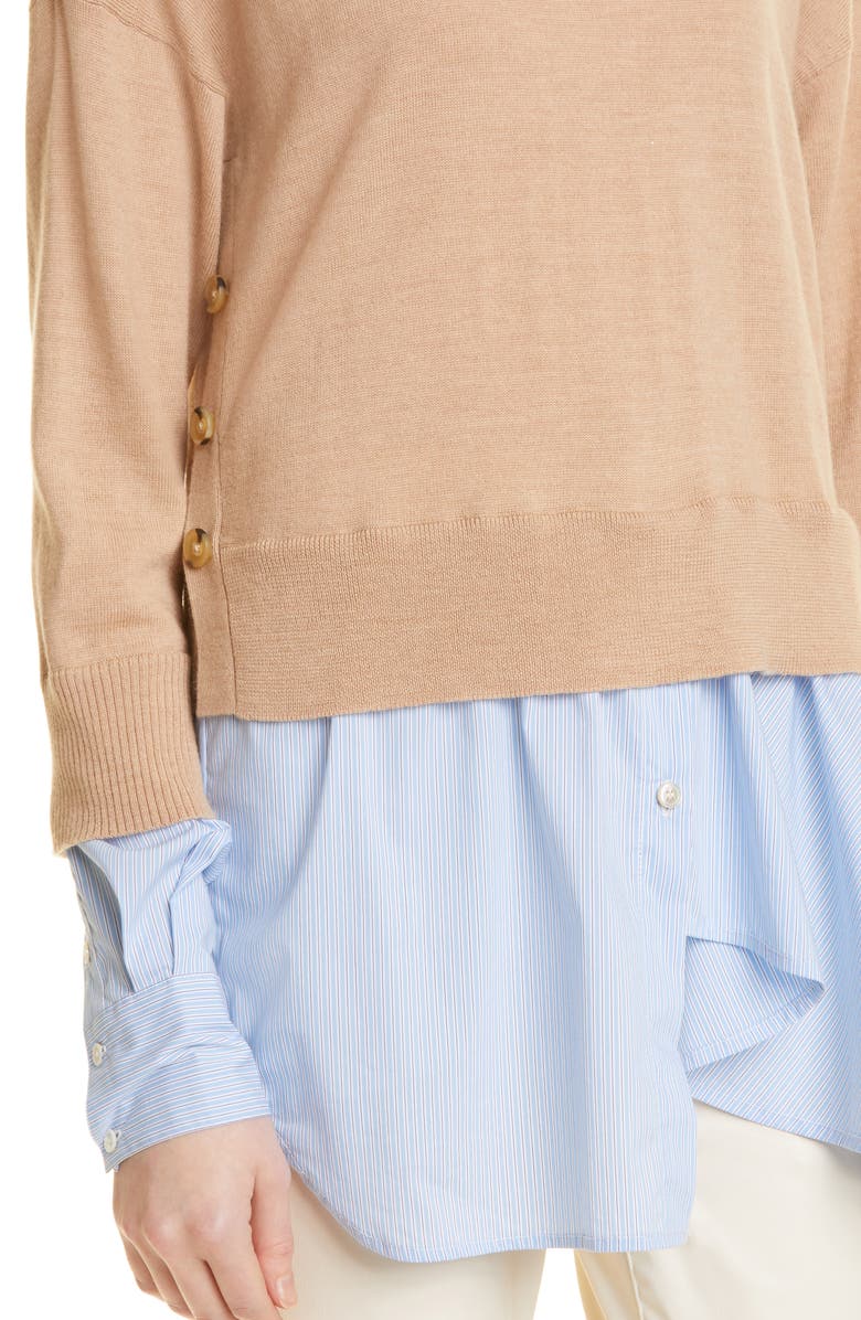 Veronica Beard Beri Mixed Media Pullover, Alternate, color,