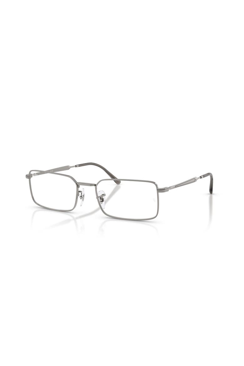 54mm Rectangle optical glasses, Main, color, Grey