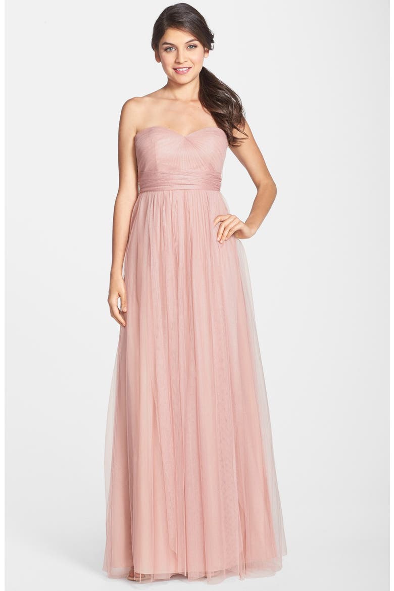 Annabelle Convertible Tulle Column Dress, Main, color, WHIPPED APRICOT
