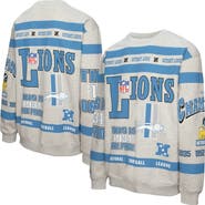 Mitchell & Ness Men's Mitchell & Ness  Heather Gray Detroit Lions All Over Print Vintage Fleece Crewneck Sweatshirt