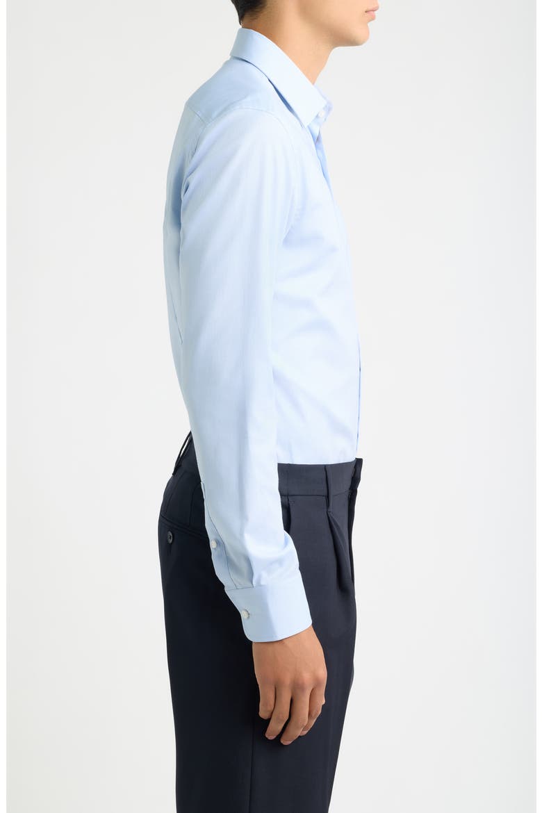 Hank Trim Fit Stretch Cotton Shirt, Alternate, color, LIGHT/ PASTEL BLUE