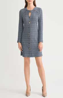 x Lani Lynn Keyhole Cutout Tweed Knit Minidress
