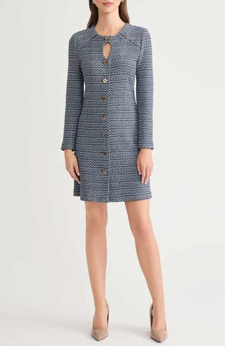x Lani Lynn Keyhole Cutout Tweed Knit Minidress