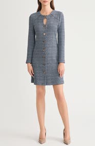 Misook x Lani Lynn Keyhole Cutout Tweed Knit Minidress