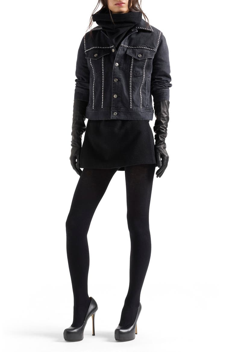 Adi Studded Trucker Jacket, Alternate, color, NOCTURNE