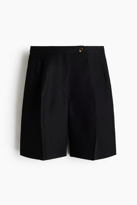Linen-blend Bermuda Shorts