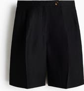 H&M Linen-blend Bermuda Shorts