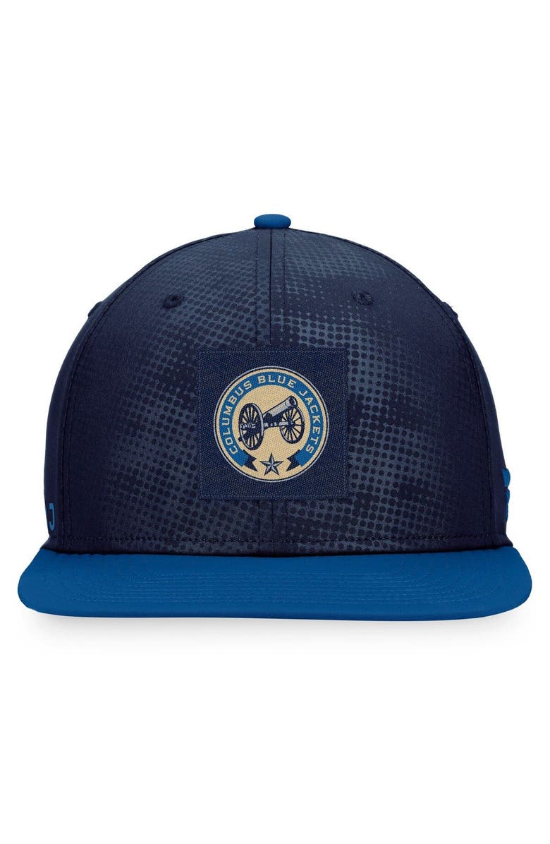 FANATICS Men's Fanatics Branded Navy/Blue Columbus Blue Jackets Authentic Pro Alternate Logo Snapback Hat, Alternate, color, 