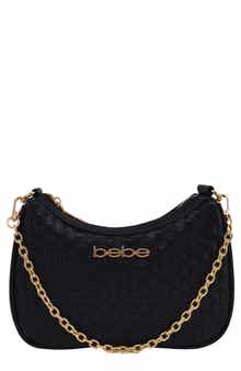 bebe Yara Woven Crossbody Bag with Zip Pouch