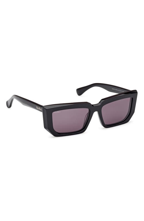 Max Mara 54mm Rectangular Sunglasses In Black