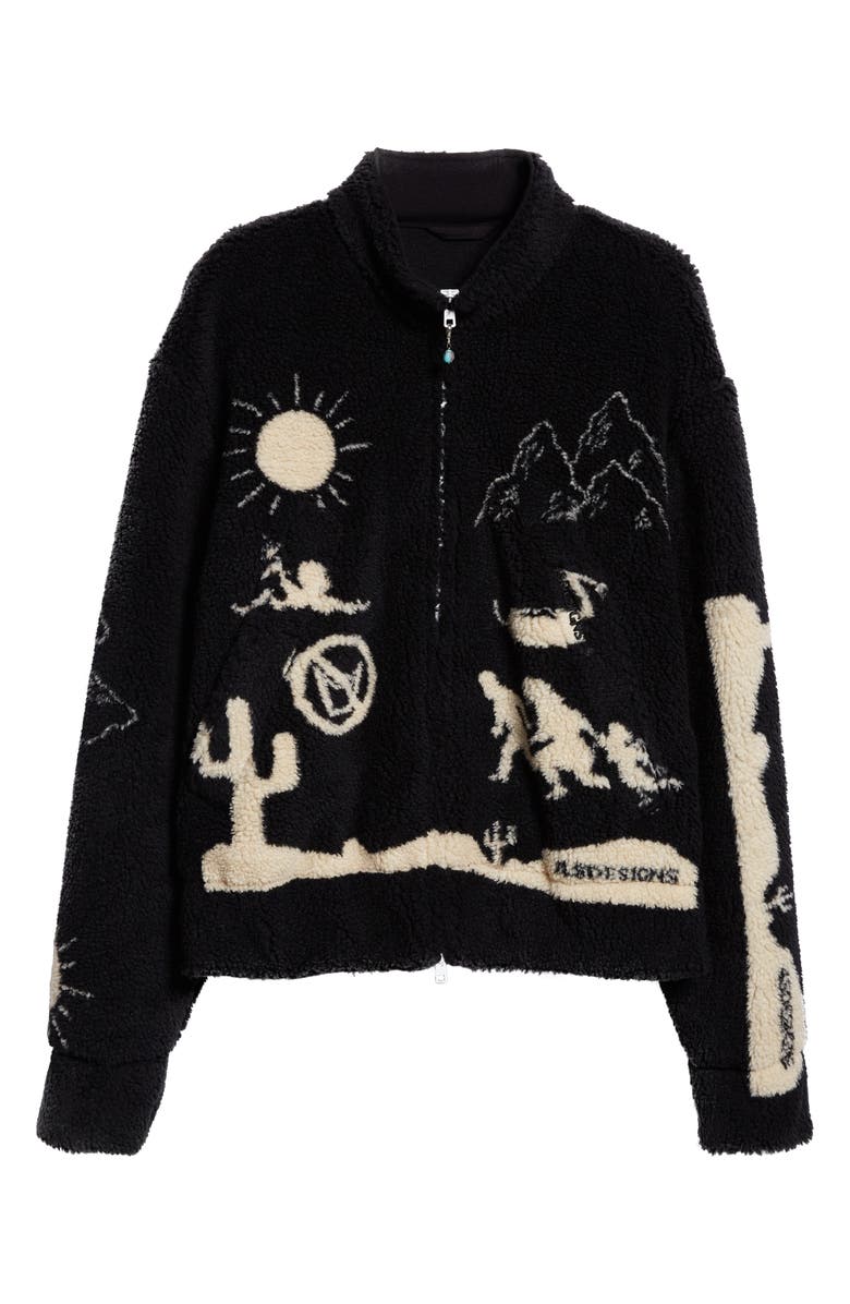 4SDesigns High Pile Fleece Bomber Jacket, Alternate, color, 