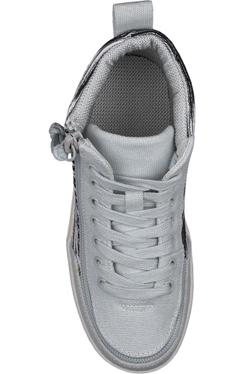 BILLY Footwear Kids' Classic D|R High Top Sneaker, Alternate, color, Silver Streak