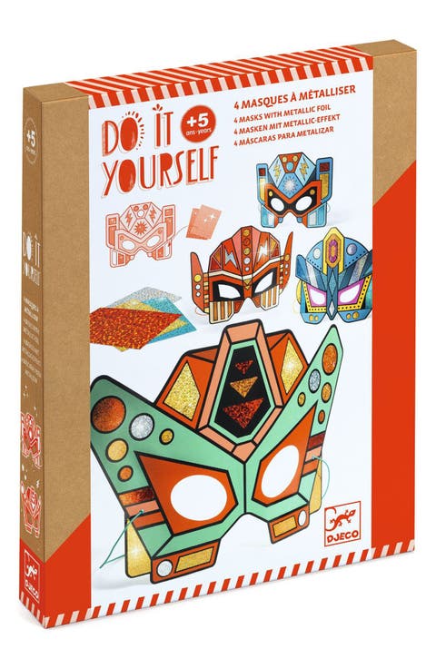 Kids' Do It Yourself Super Robots Mosaic Masks