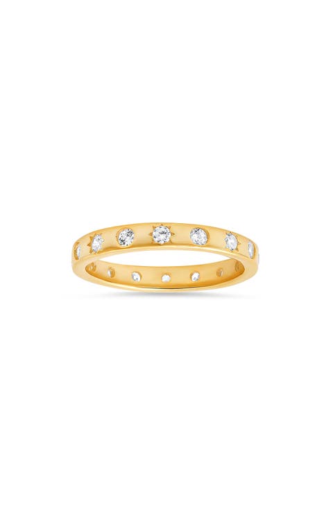 Sterling Silver Celestial Cubic Zirconia Band Ring