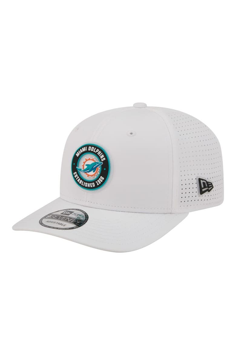 Men's New Era  White Miami Dolphins COOLERA 9SEVENTY Adjustable Hat, Main, color, White