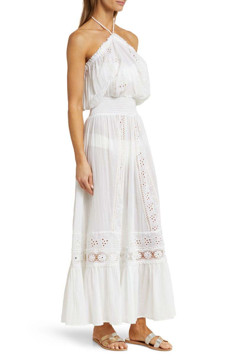 Ramy Brook Elyse Broderie Anglaise Cover-Up Dress, Alternate, color, 