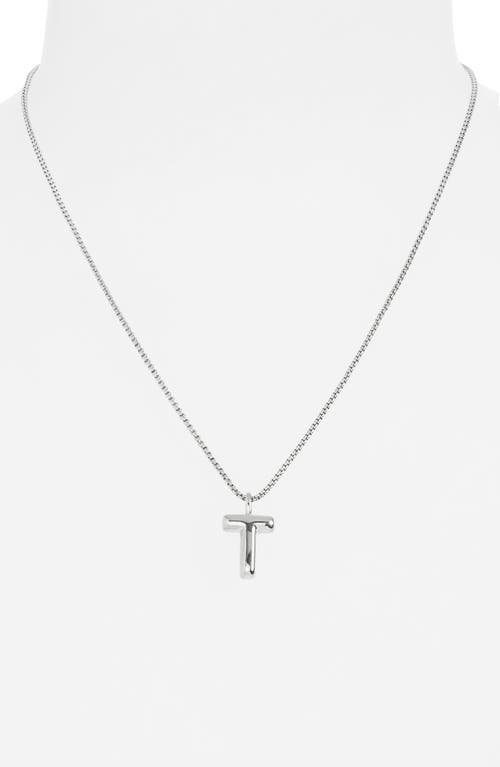 Open Edit Waterproof Bubble Initial Pendant Necklace