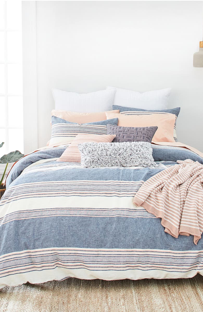 Splendid Home Decor Tuscan Stripe Duvet Cover & Sham Set, Main, color,