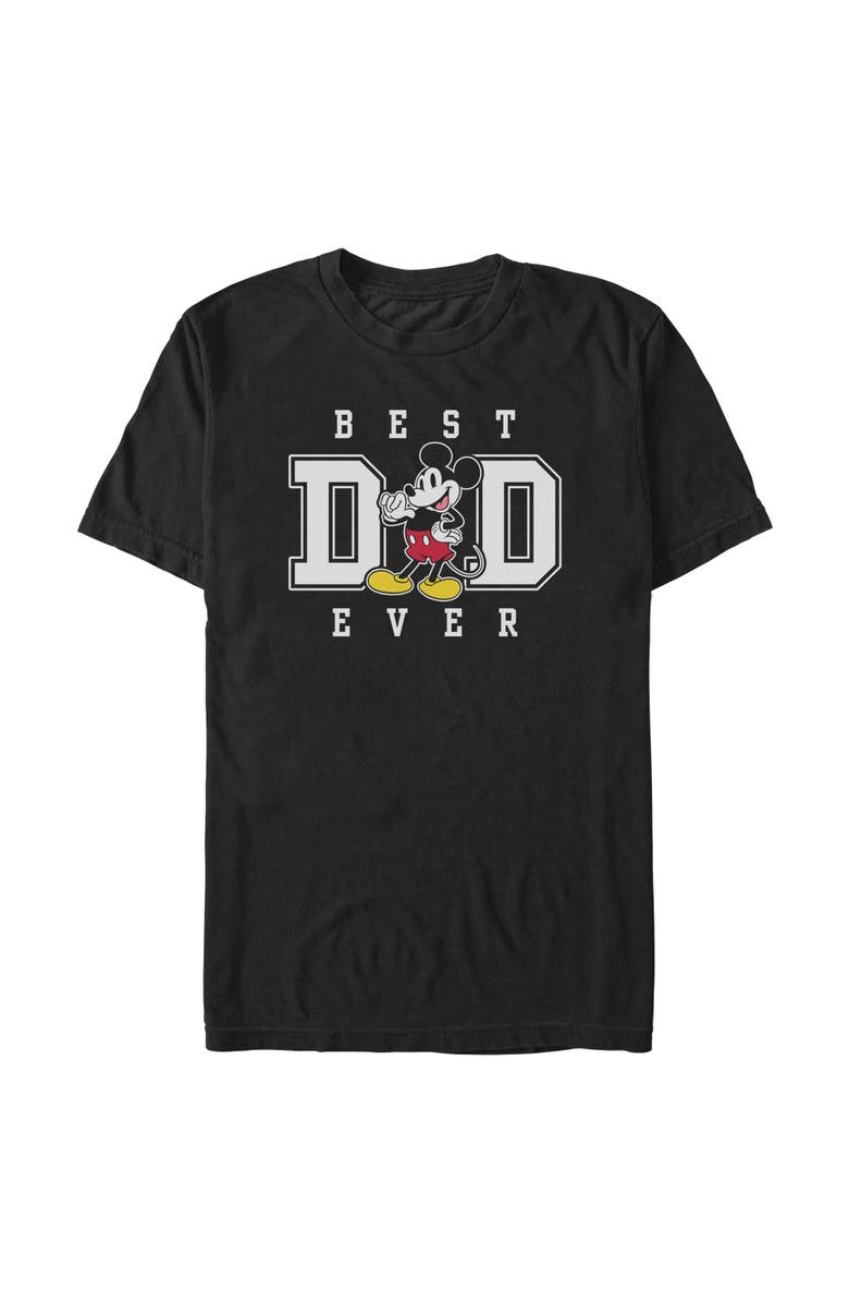 Mickey & Friends Men's Mickey & Friends Best Dad Ever Pose Graphic T-Shirt, Main, color, Black