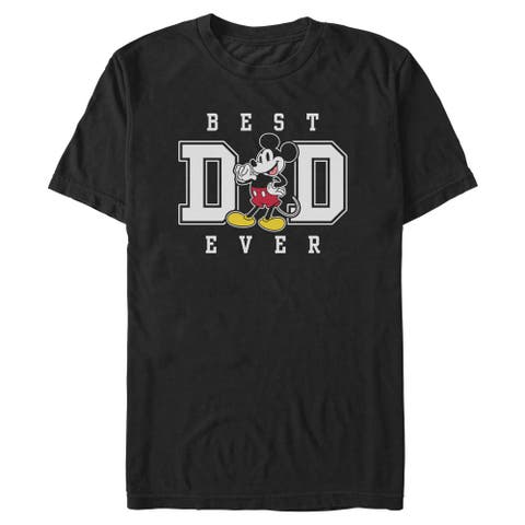 Men's Mickey & Friends Best Dad Ever Pose  Graphic T-Shirt