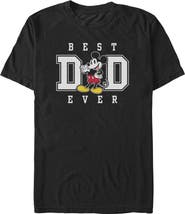 Mickey & Friends Men's Mickey & Friends Best Dad Ever Pose  Graphic T-Shirt