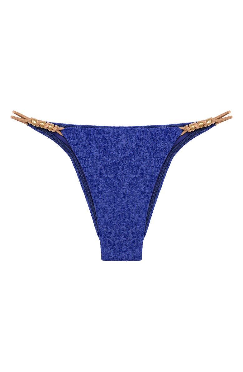 ViX Paula Hermanny Firenze Paige Double Strap Bikini Bottoms, Alternate, color, Blue