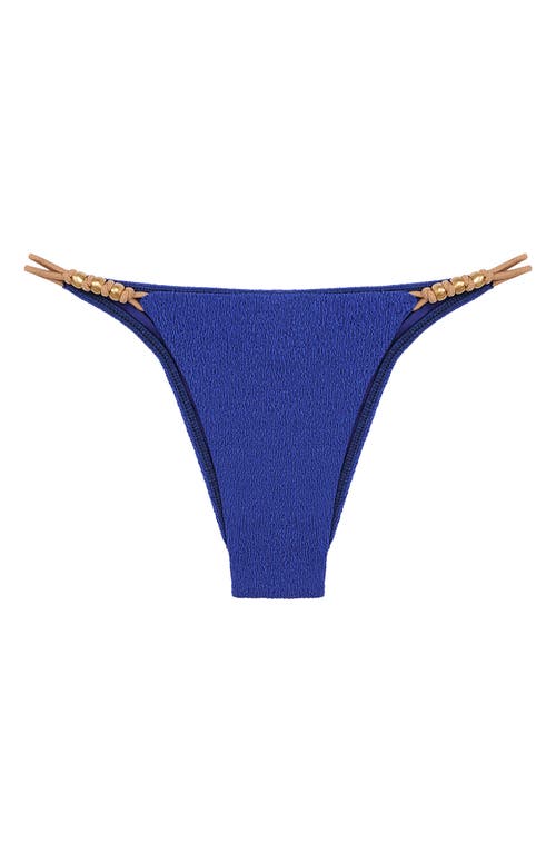 Vix Paula Hermanny Firenze Paige Double Strap Bikini Bottoms In Blue