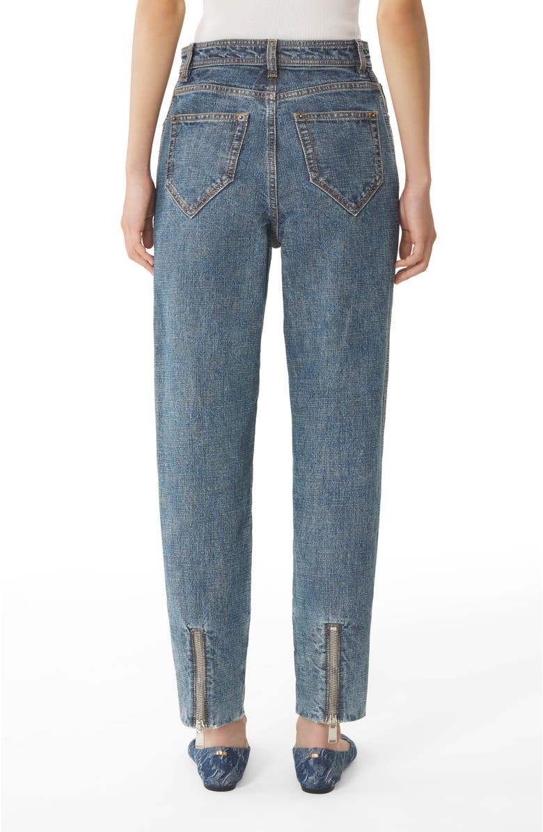 Lanvin Blue Zipped Denim Pants, Alternate, color, Pale Blue