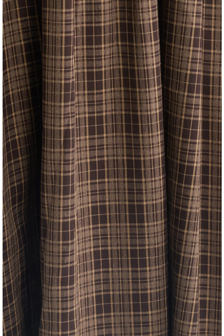 Sweetheart Neck Puff Sleeve Midi Dress, Alternate, color, MOCHA MULTI