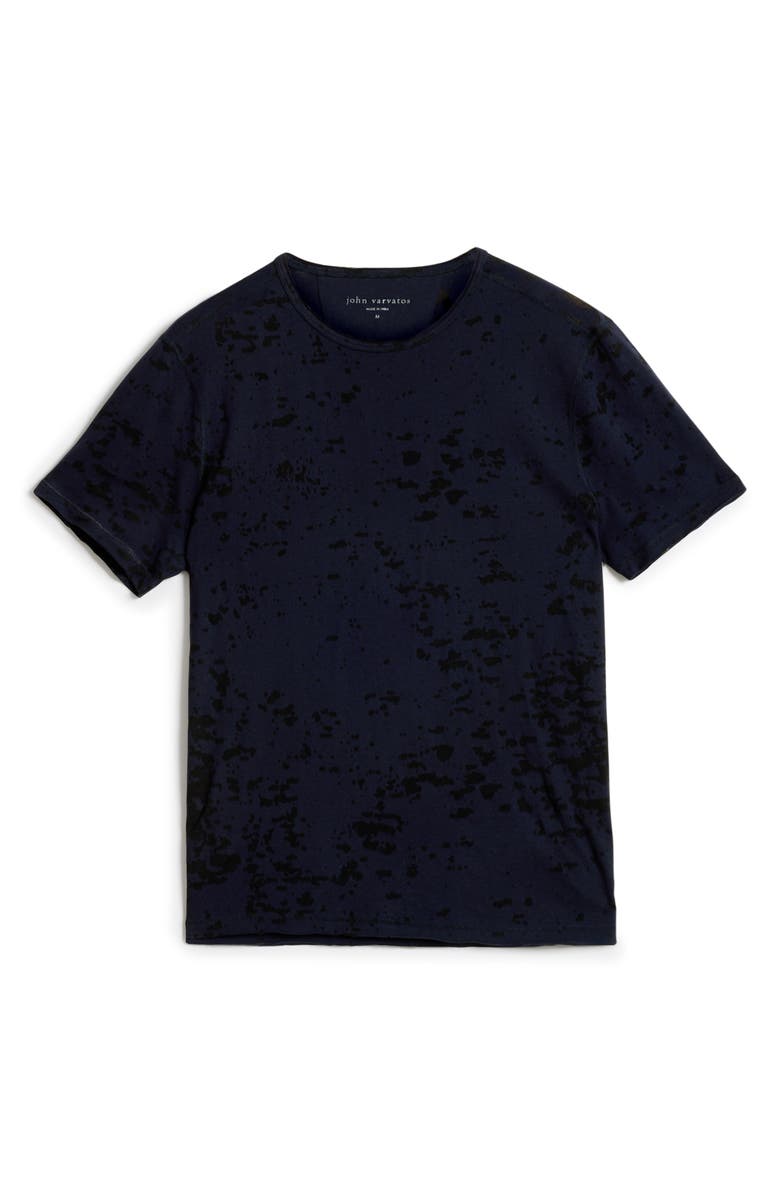 John Varvatos Eden Burnout Organic Cotton Blend T-Shirt, Alternate, color, Ink Blue