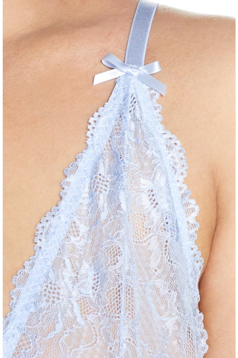 Lace Romper, Alternate, color, BRUNNERA BLUE