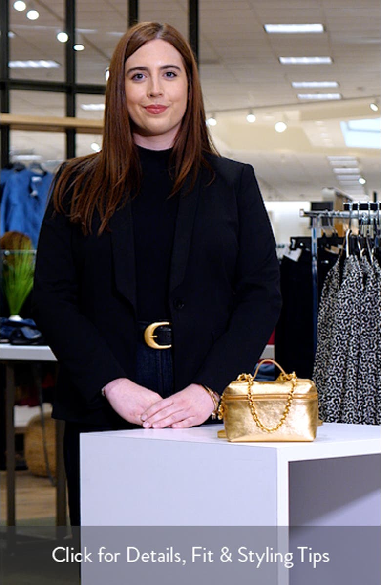 Extra Small Le Pliage Xtra Gold Leather Crossbody Bag, sales video thumbnail