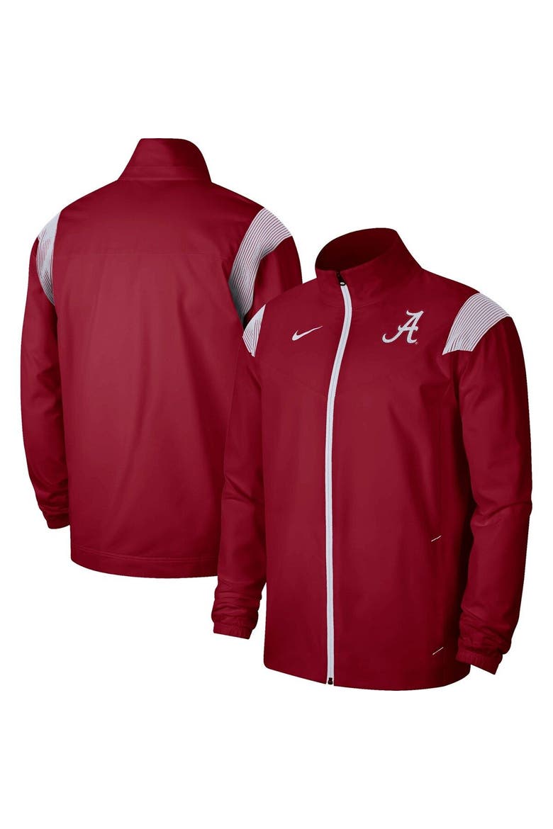 Men's Nike Crimson Alabama Crimson Tide Woven Full-Zip Jacket, Main, color, Crimson