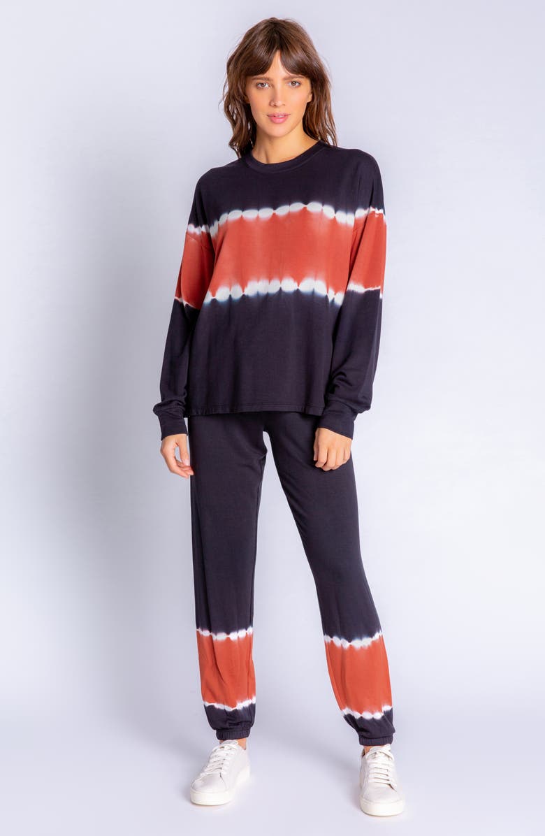 PJ Salvage Sienna Tie Dye Lounge Top, Alternate, color,