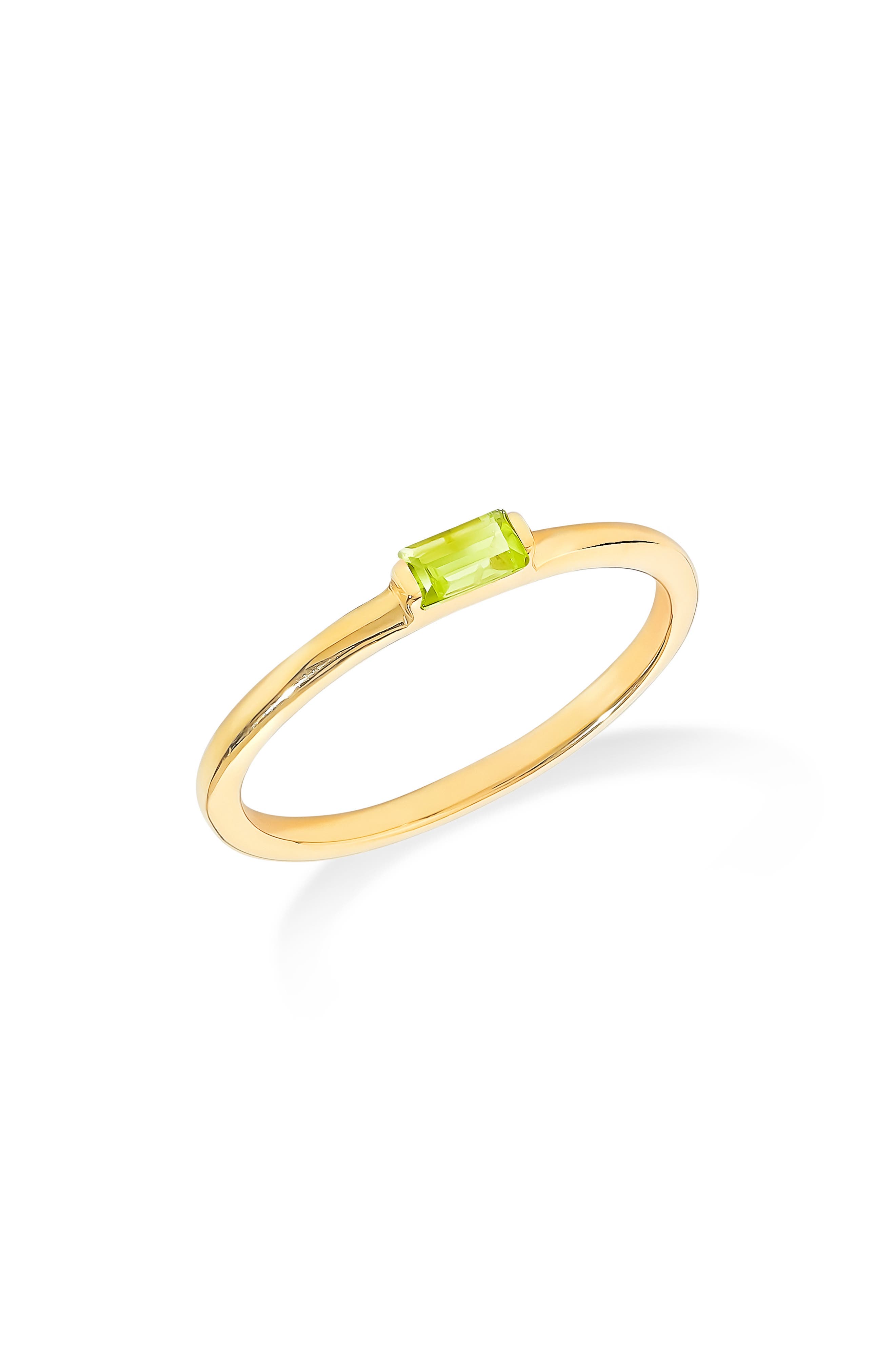 YS GEMS Baguette Gemstone Ring