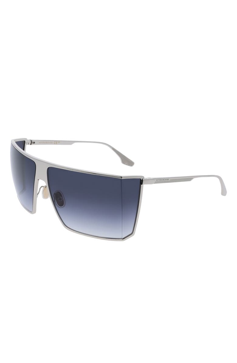 Victoria Beckham 62mm Shield Sunglasses, Alternate, color, Silver