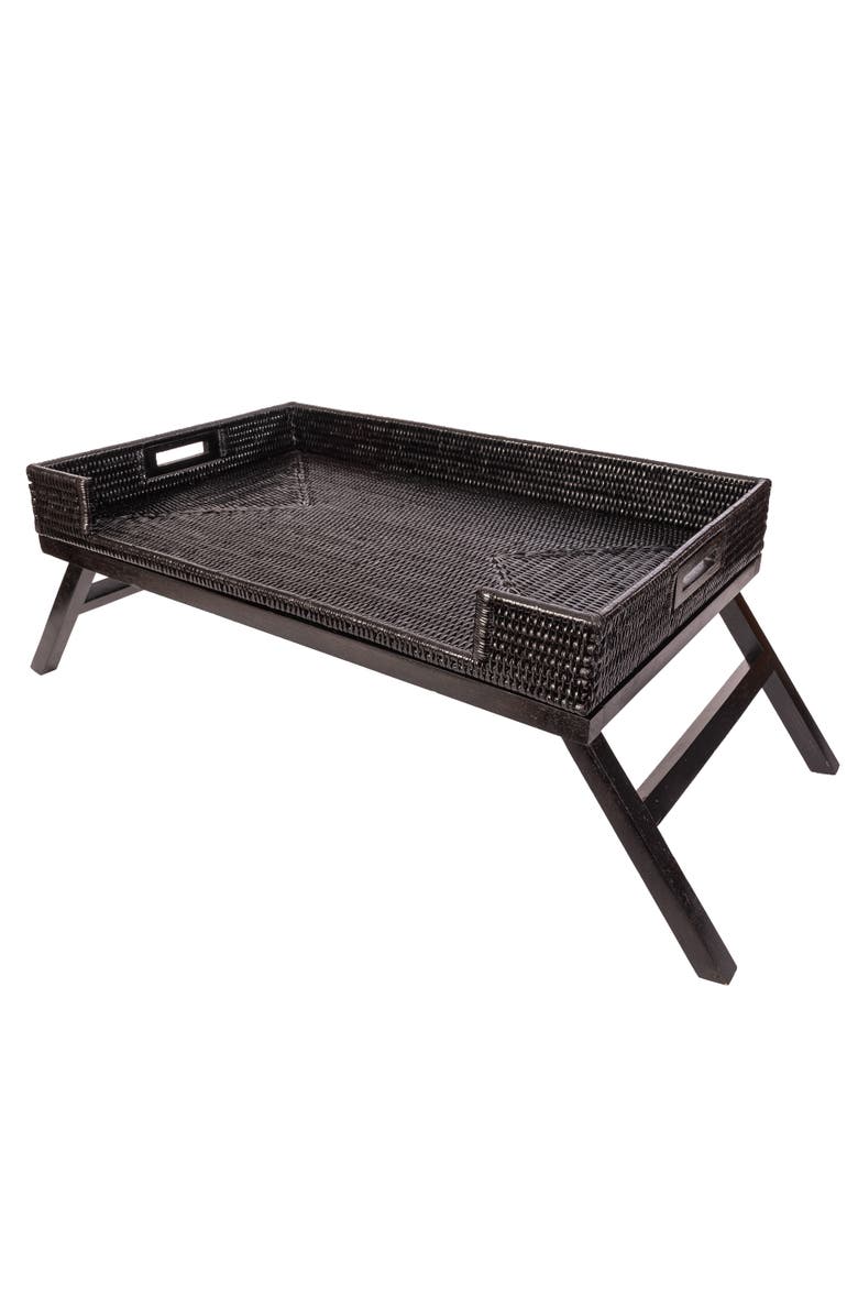 Artifacts Trading Company<sup>™</sup> Artifacts Rattan Breakfast Tray/Table, Alternate, color, Tudor Black