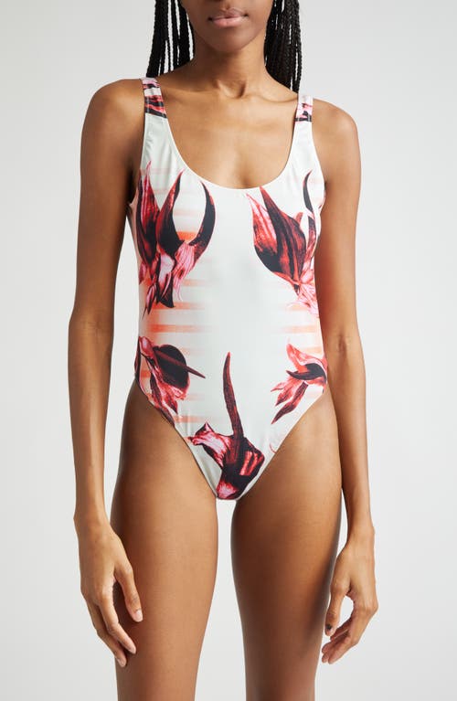 Jean Paul Gaultier The Flower Marinière One-piece Swimsuit