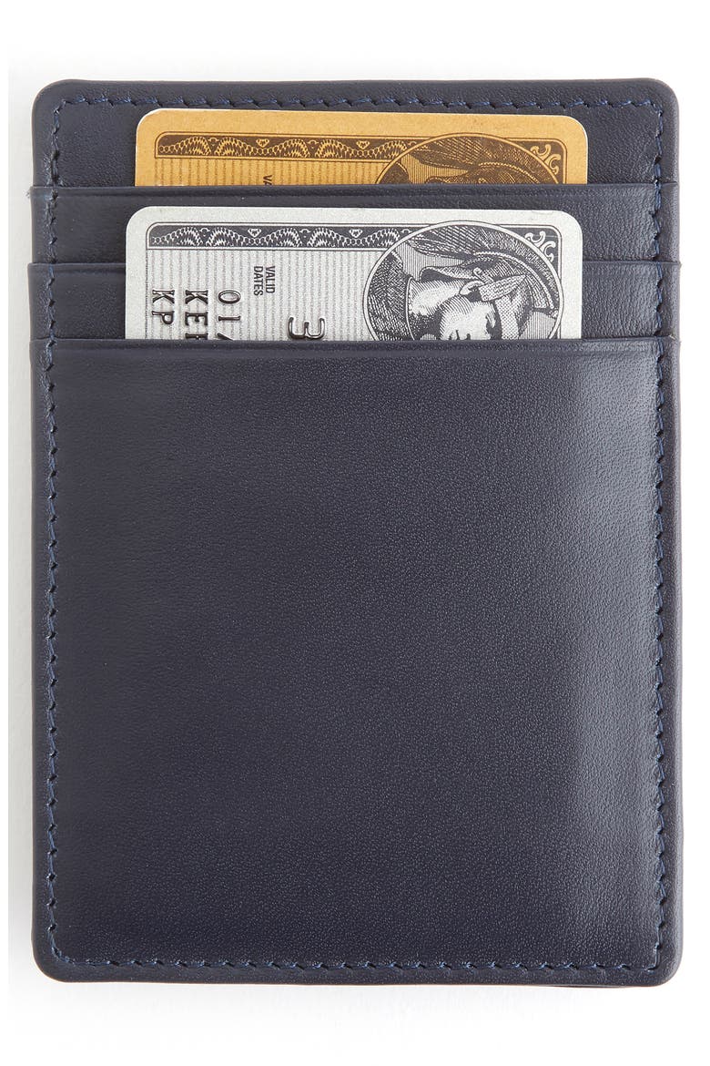 Magnetic Money Clip Card Case, Alternate, color, NAVY BLUE
