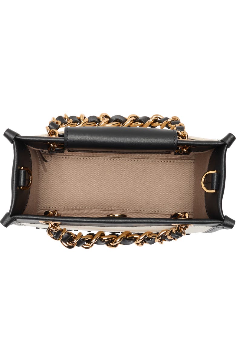 KARL LAGERFELD PARIS Savoie Square Top Handle Satchel, Alternate, color, Natural/ Black