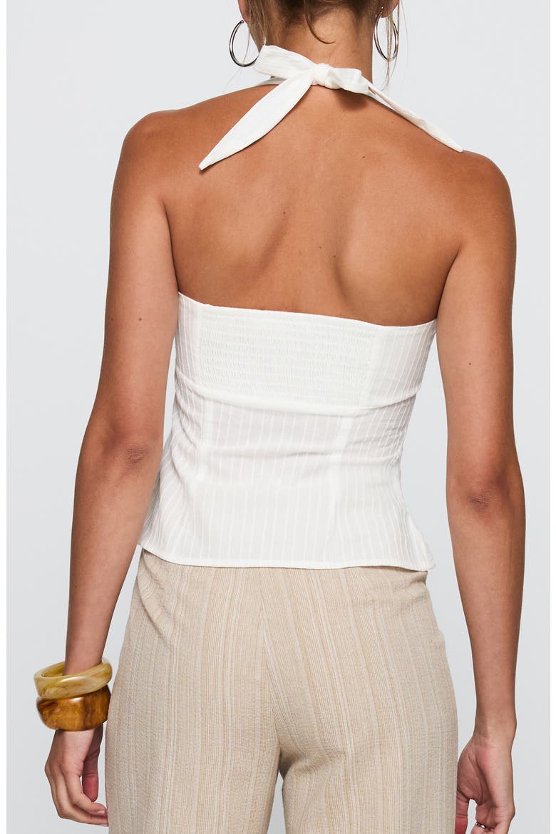 Isabetta Cotton Halter Top, Alternate, color, WHITE
